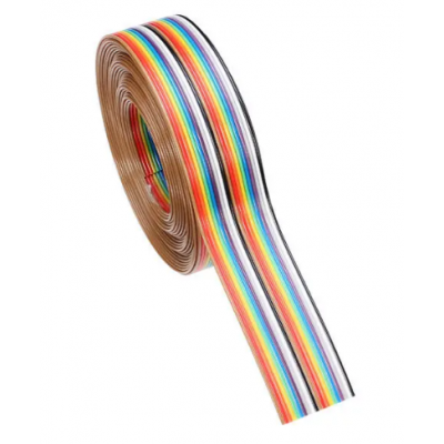 Flat Rainbow Ribbon Cable Wire 20p 1Mtr
