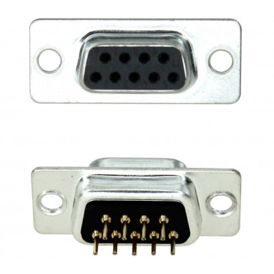 DB9 Female Connector PCB Mount - Straight