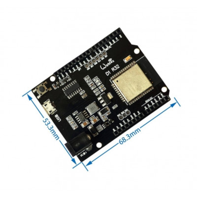ESP32 WiFi + bluetooth Board in Arduino UNO form factor