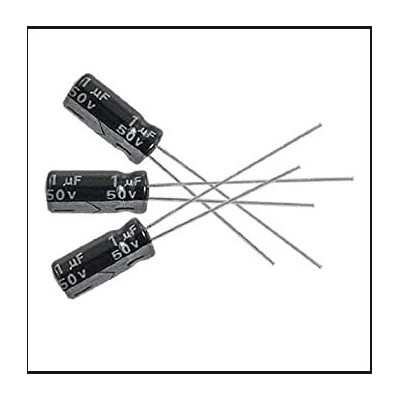 1uF 50V Electrolytic Capacitor (Pack of 5)