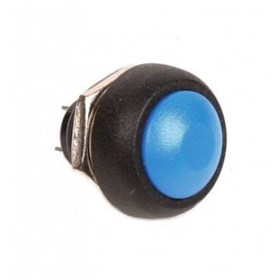 12mm Blue Push Button Momentary-On