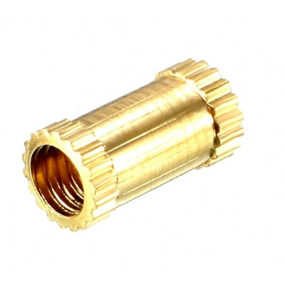 Knurled Brass insert for Plastic M4x4.5x10 (Pack of 4)