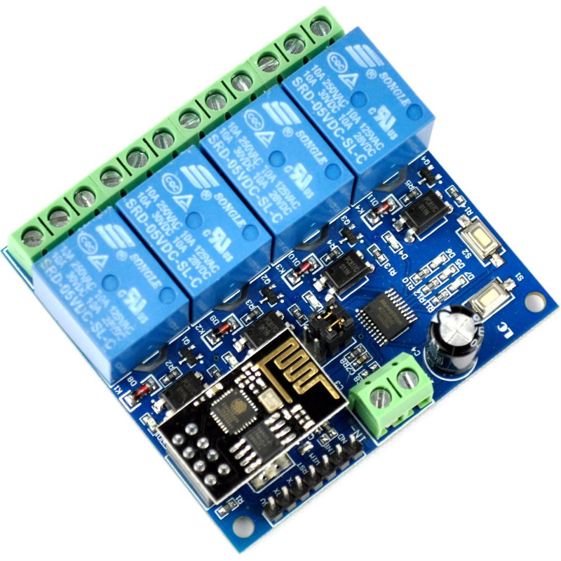 5V ESP8266 4 Channel WiFi Relay Module (Tasmota/ESPHome/ESPEasy