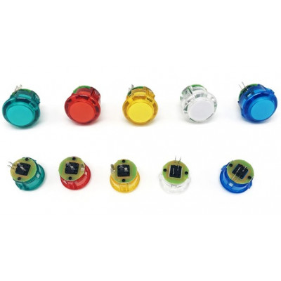 Large Translucent Push Button with +5V LED (Yellow)