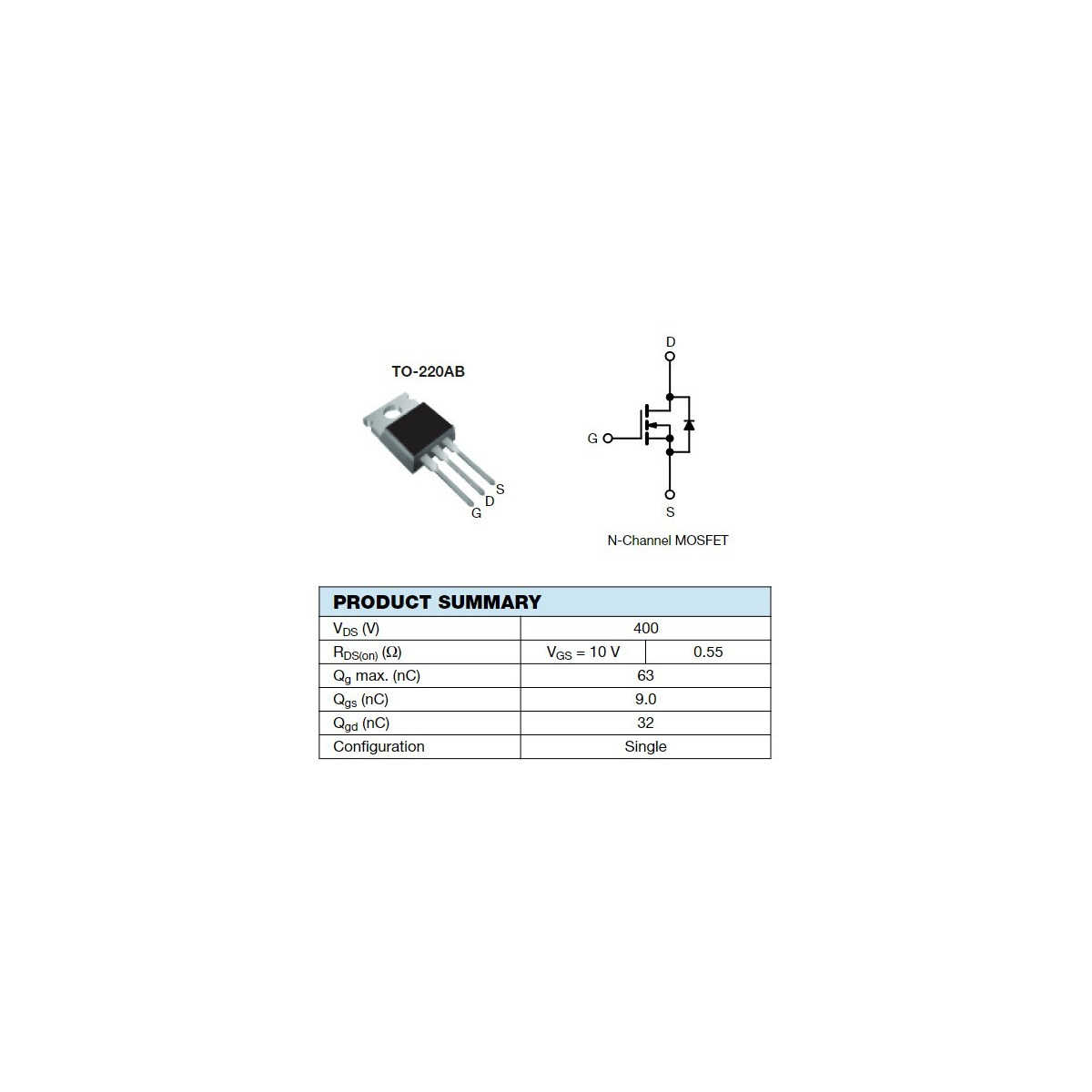 IRF740 400V/10A N-Channel MOSFET (pack Of 2)