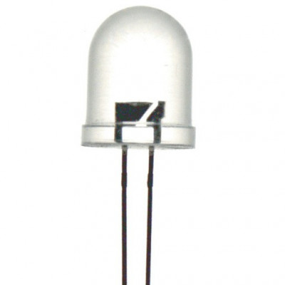10MM White LED with RED Light (Pack of 4)