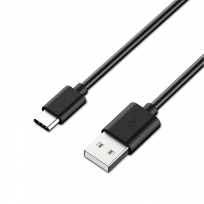 USB Type C Data/Charging cable 1mtr 2Amp (Black or White)