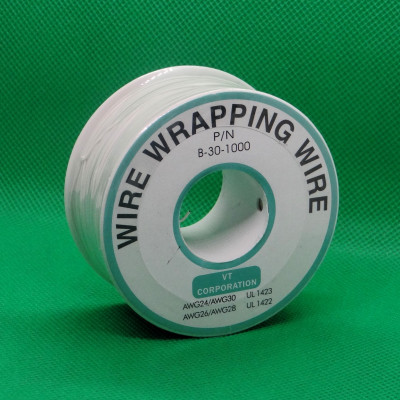 Wrap Wire White x 25mtr AWG30