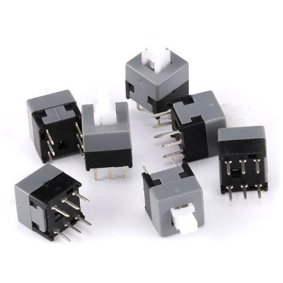 6 Pin Square DPDT Mini Switch (latching and non-latching) (Pack of 2)