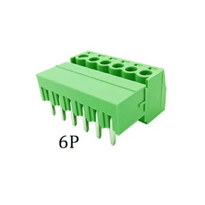 15EDG 3.5mm 6P Bent Pin Pluggable Terminal Block