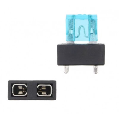 PCB-mounted clip-in car 15A fuse mini size