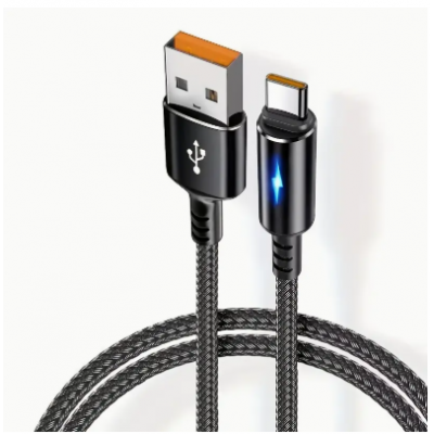 USB-C Charger Cable, PD 5A Fast Charging, length 1m (black)