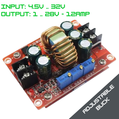 28V 12A Adjustable DC-DC Buck Power Supply