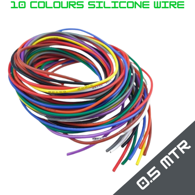 3Mtr x 10 Colours 28 AWG Silicone Project Wire