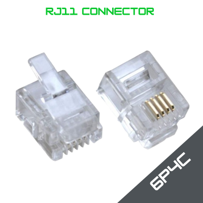 RJ11 Connector (6P4C) (Pack of 5)