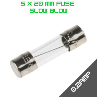 5 X 20mm Glass Fuse 250V 0.2A