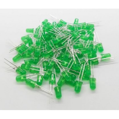 5mm Green LED Diffused (Pack of 5)
