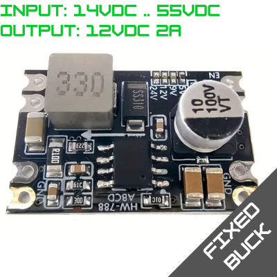 DC-DC Buck Regulator 14-55V to 12V 2A