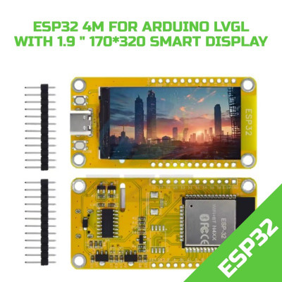 ESP32 4M For Arduino LVGL with 1.9inch 170x320 Smart Display