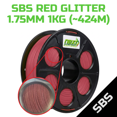 FIL X SBS Filament Glitter - Red 1.75mm (1kg)