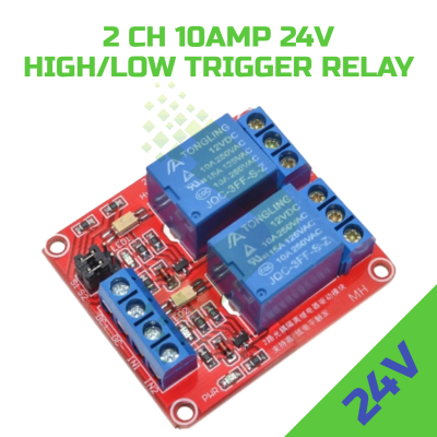 2CH 24V 10Amp Isolated Relay Board