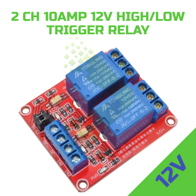 2CH 12V 10Amp Isolated Relay Board