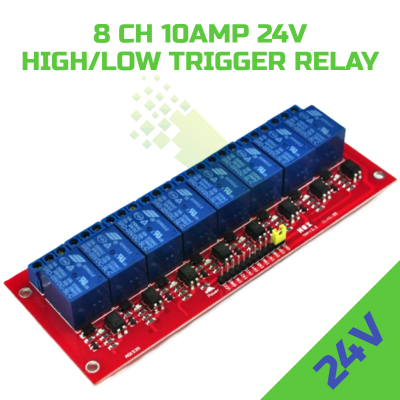 8CH 24V 10Amp Isolated Relay Board