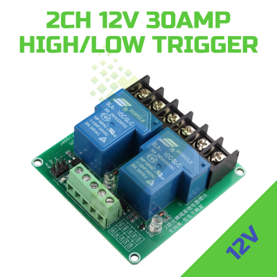 2CH 12V 30Amp Isolated Relay Board