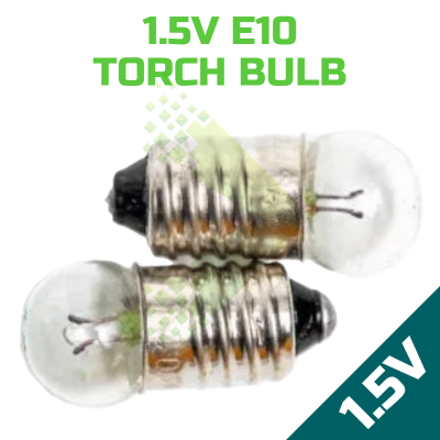 1,5V E10 Torch Bulb (Pack of 2)