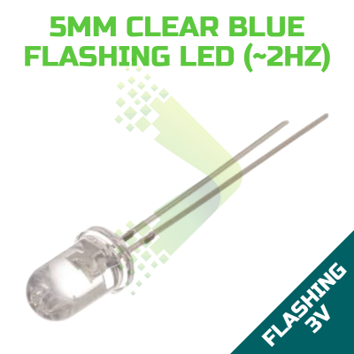 5mm Flashing Blue LED - Self Flashing (Pack of 5)