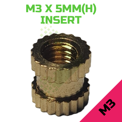 M3 Brass Threaded Insert (Pack of 20)