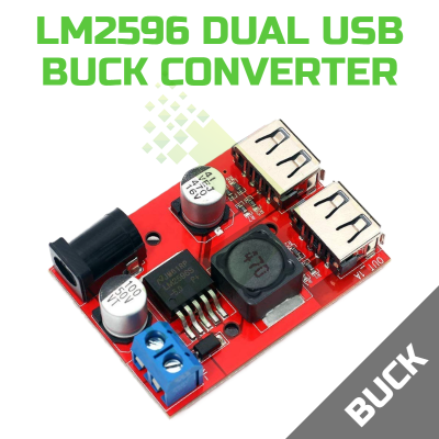 Dual 3A USB Charge Buck Converter Module LM2596
