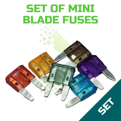 1A..15A Automotive Mini Blade Fuse (Pack of 6)