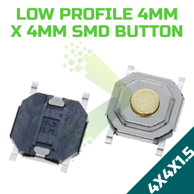 4mm x 4mm x 1.5mm Ultra compact SMD Button (Pack of 5)