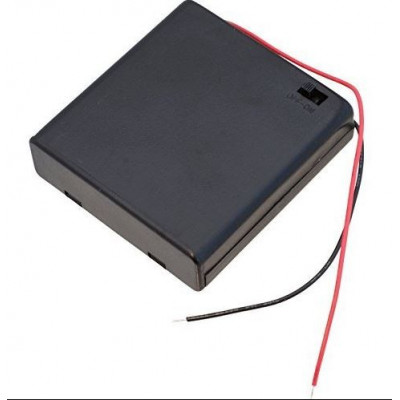 AA x 4 Enclosed Battery Holder Box with Switch